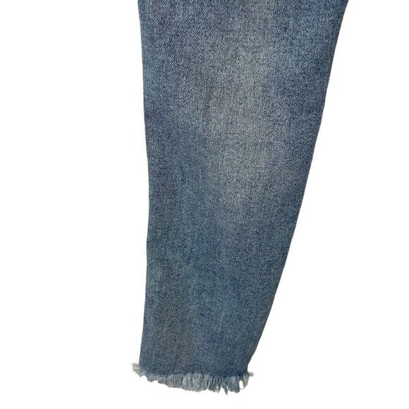 We The Free People Womens Medium Wash Raw Hem Distressed High Waist Jeans sz 28 - Picture 11 of 16